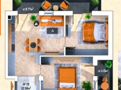 Exclusivitate!Com0%! Apartament 3 camere la semifinisat in Apahida Estimo Park